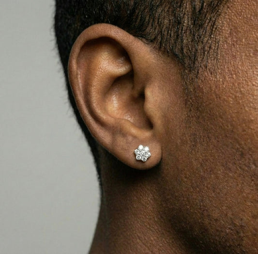 6MM Flower Cluster Moissanite Earrings