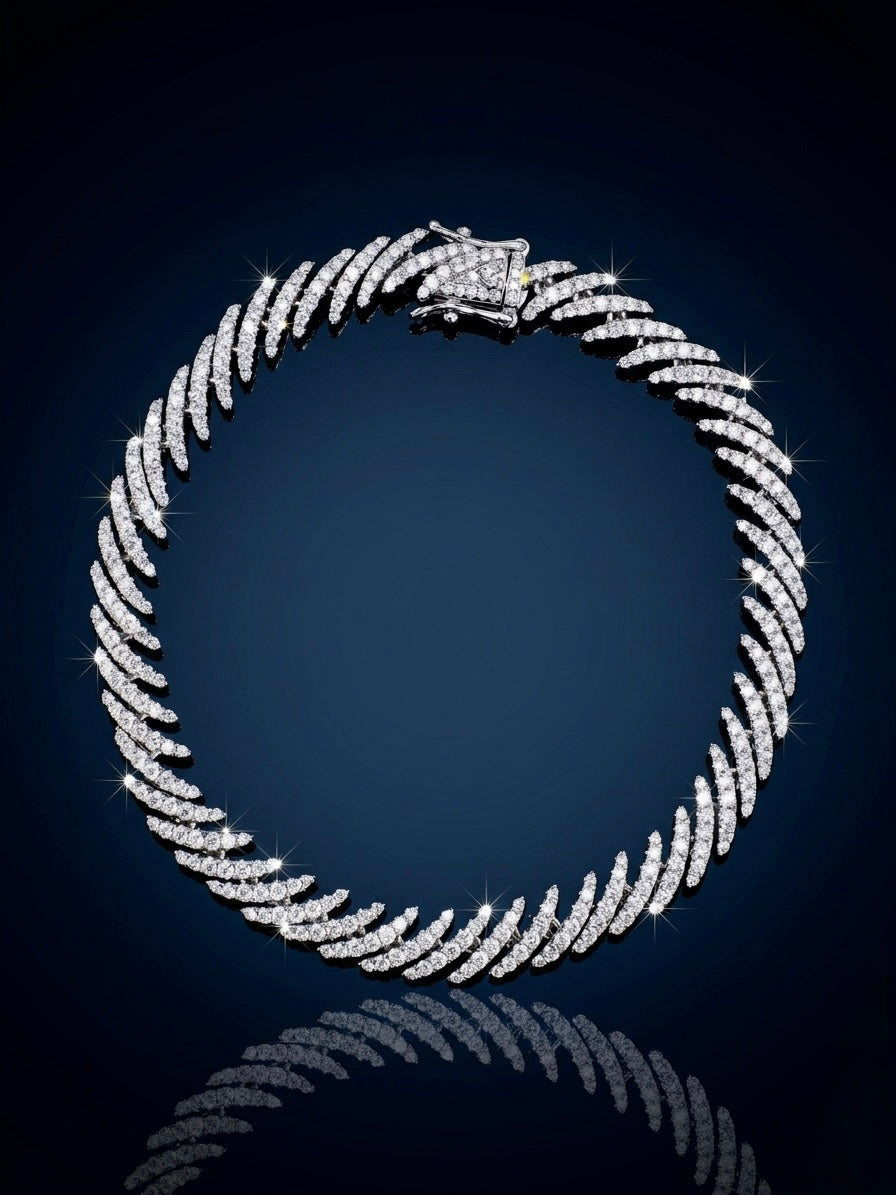 Iced out Moissanite Bracelet