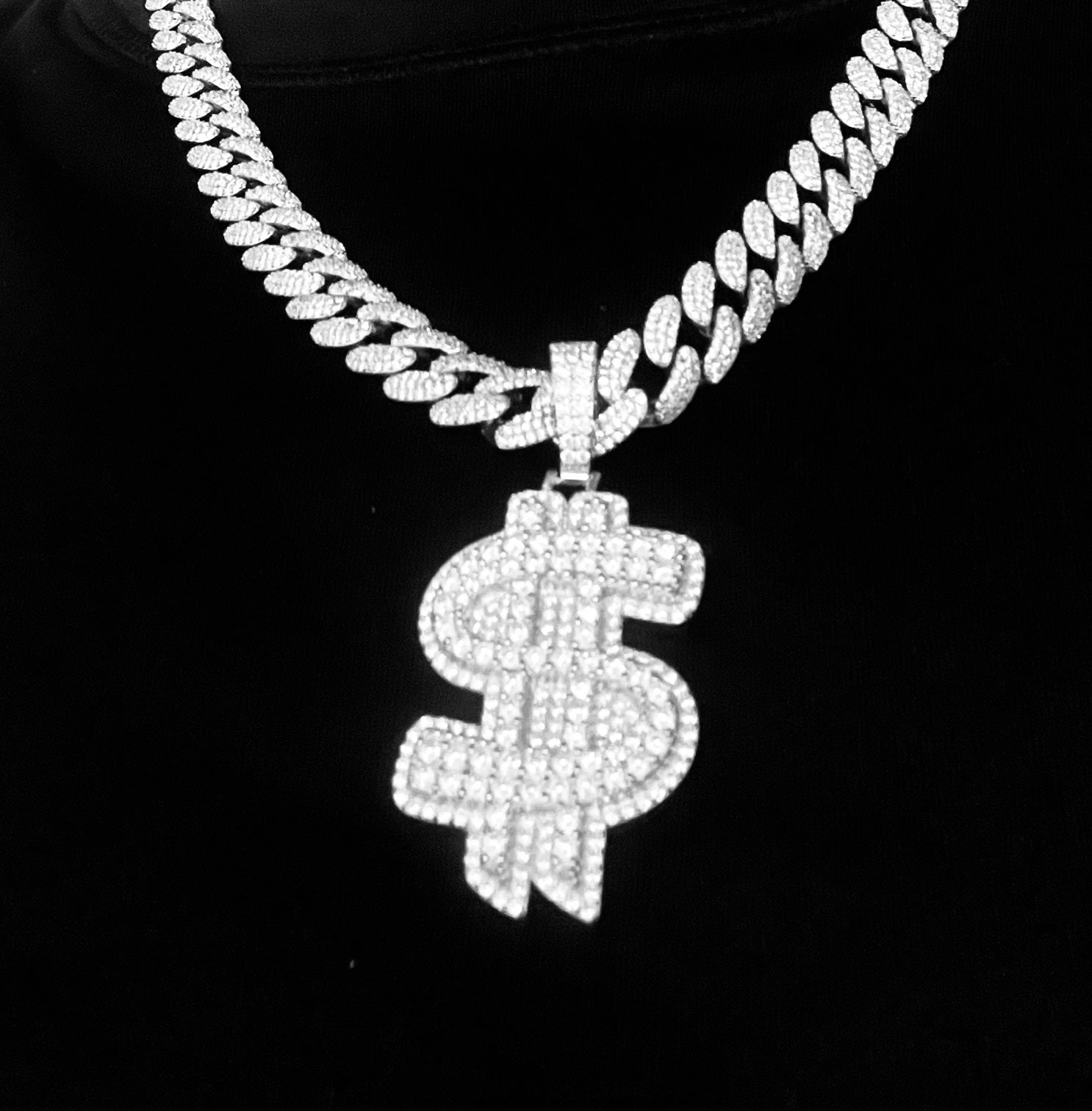 Sterling buy Silver Dollar Sign Pendant