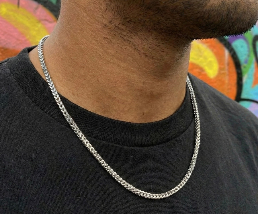 4MM Franco Chain In 18K White Gold