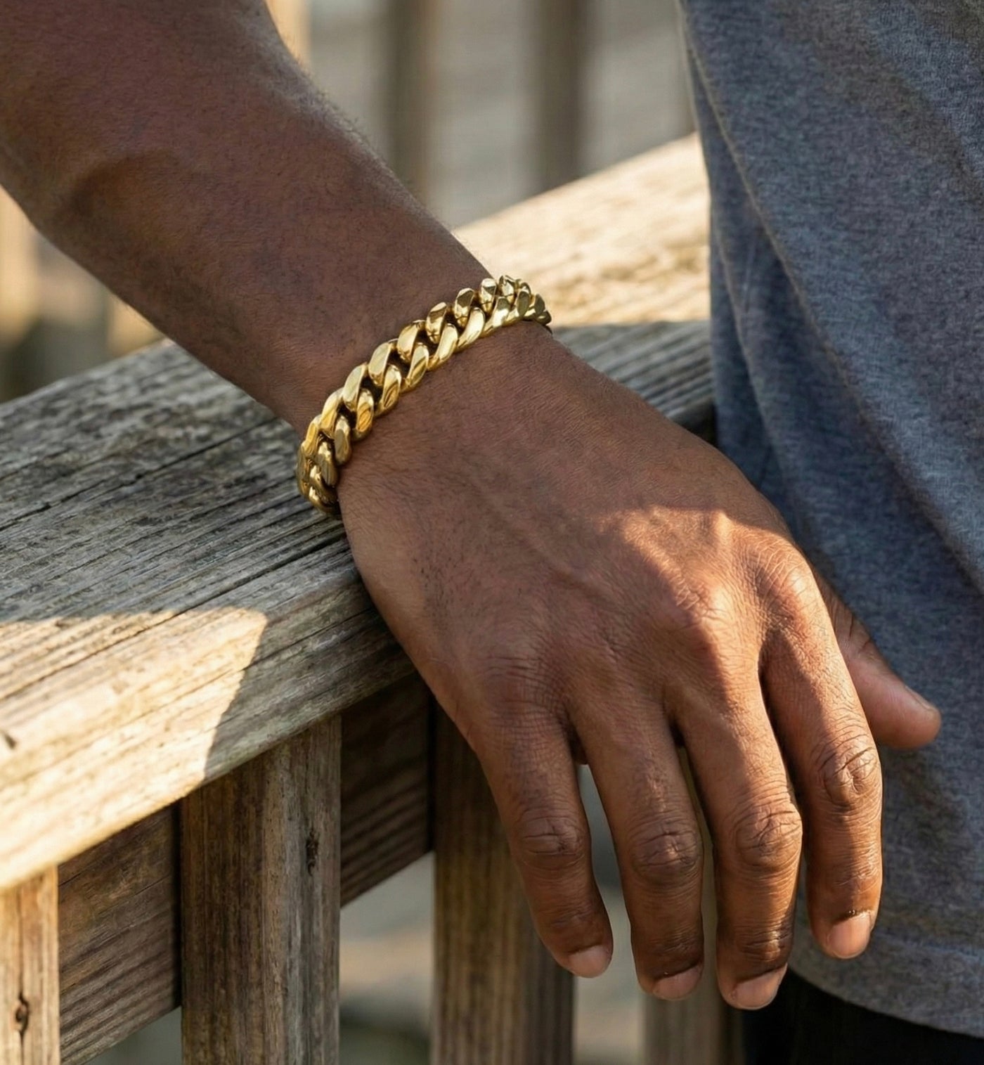 12MM Miami Cuban Bracelet In 18K Yellow Gold