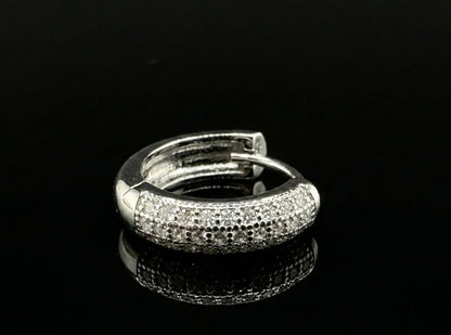 Curved Moissanite Hoop Earrings