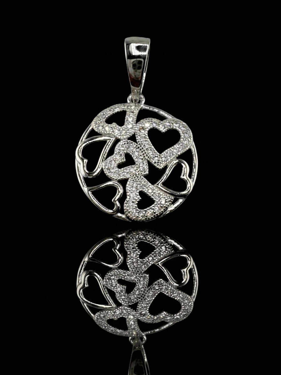 Infinite Hearts Moissanite Pendant