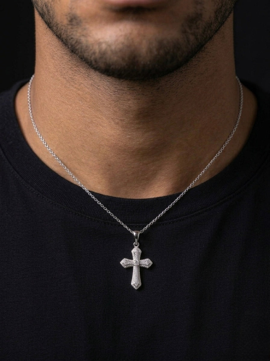 Moissanite Cross Pendant
