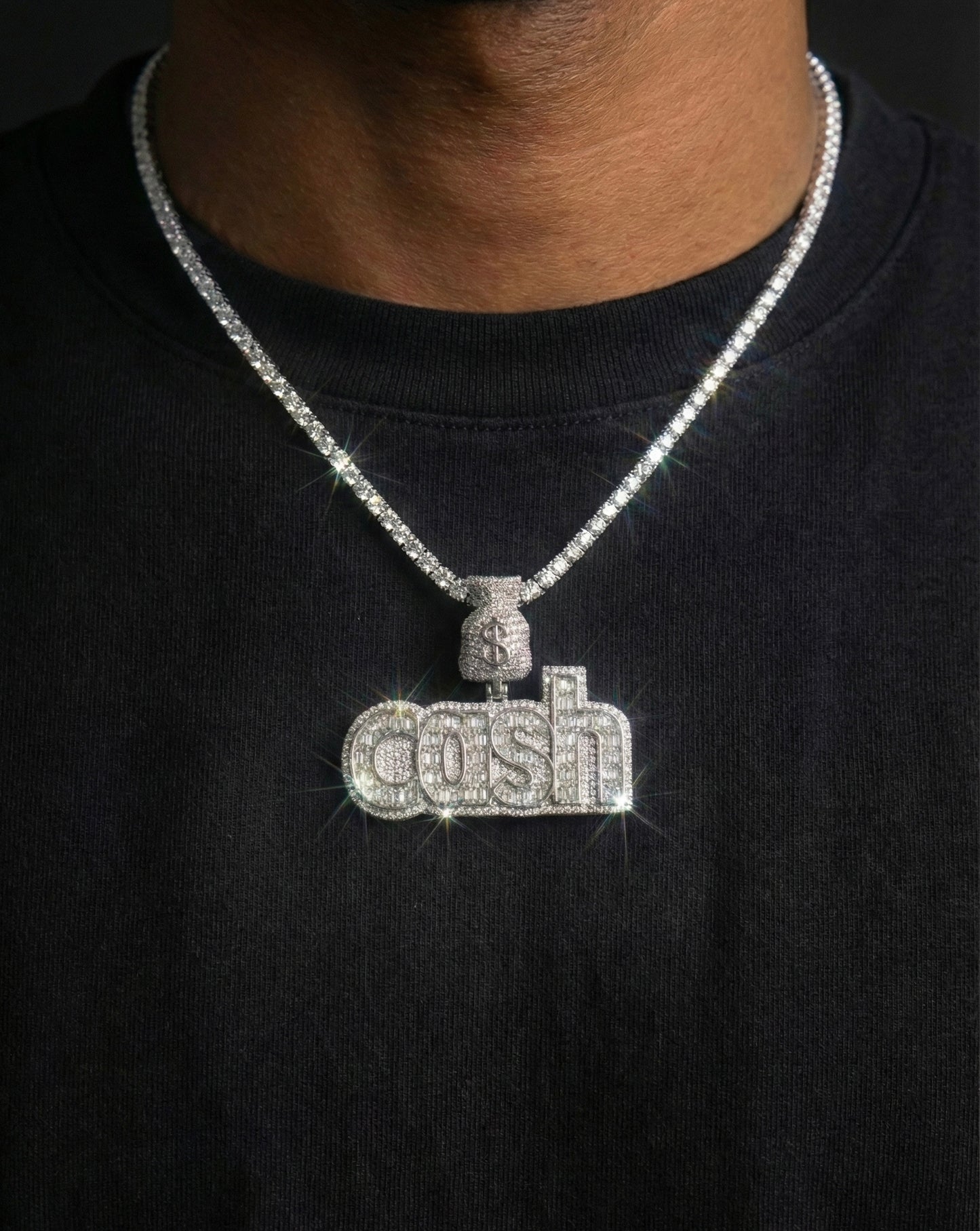 Emerald Cut CASH Pendant