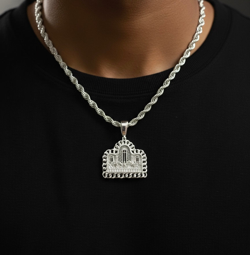Arch Last Supper Moissanite Pendant