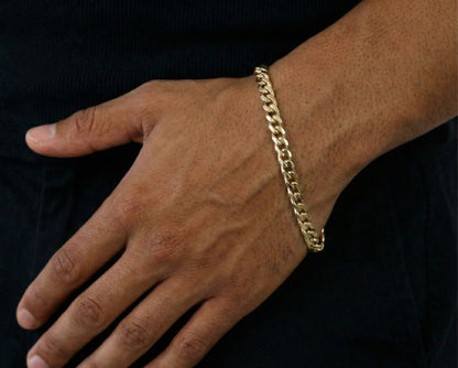 6MM Miami Cuban Bracelet In 18K Yellow Gold