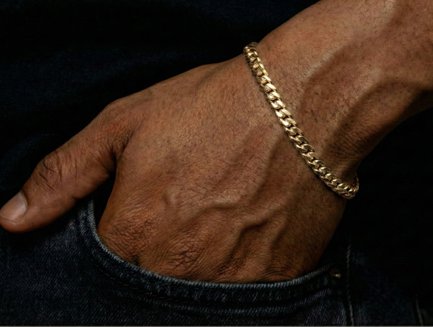 5MM Miami Cuban Bracelet In 18K Yellow Gold