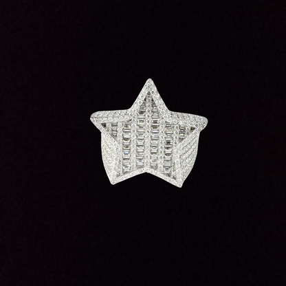 Baguette Star Moissanite Ring