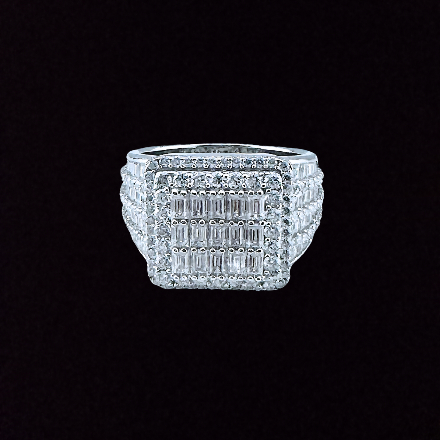 Square Championship Moissanite Ring