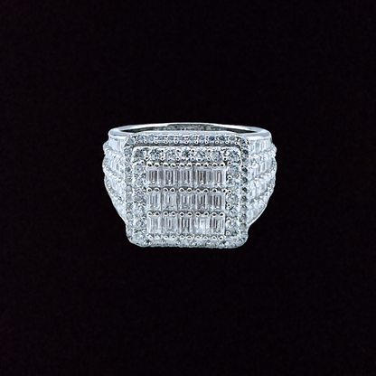 Square Championship Moissanite Ring