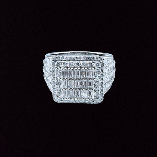 Square Championship Moissanite Ring