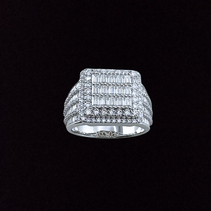 Square Championship Moissanite Ring