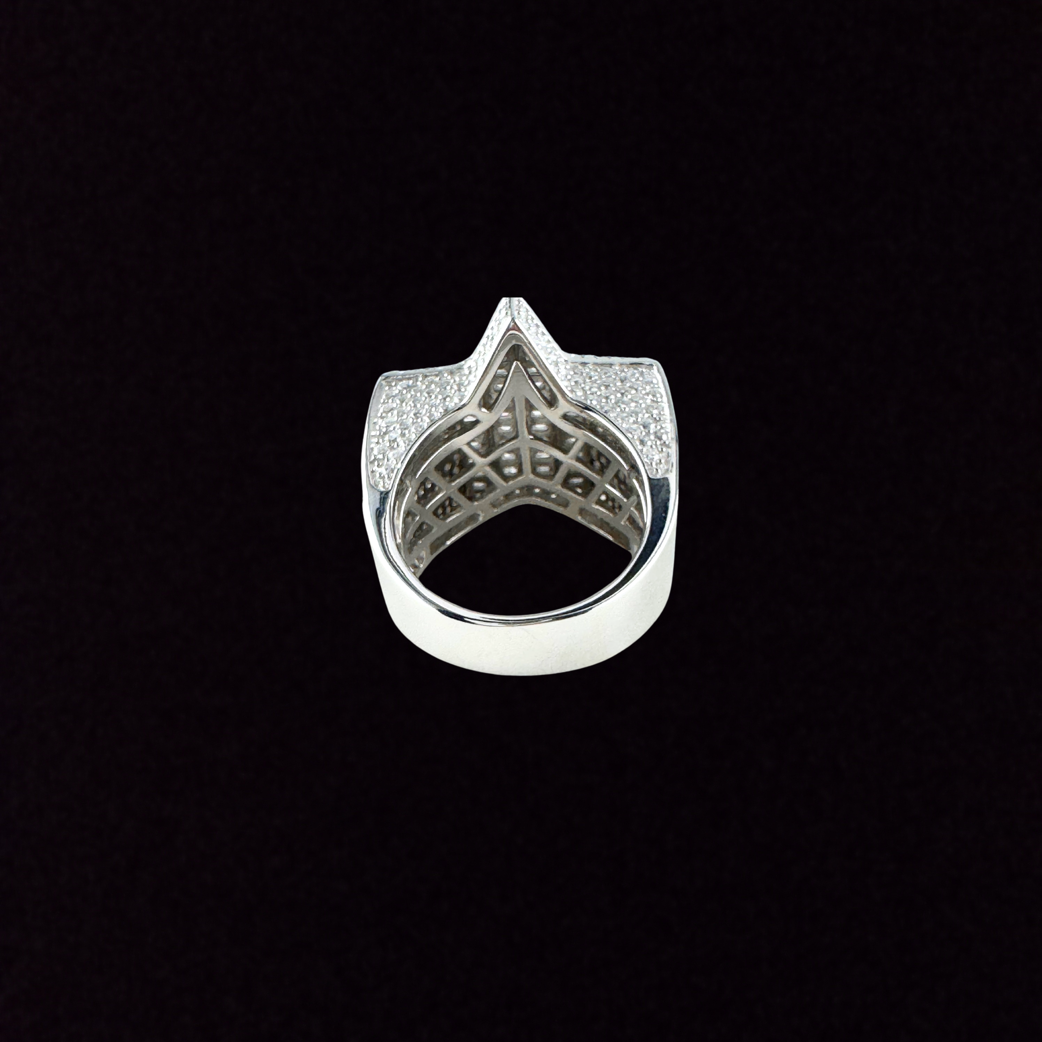 Moissanite in 925 Sterling Silver Star Ring