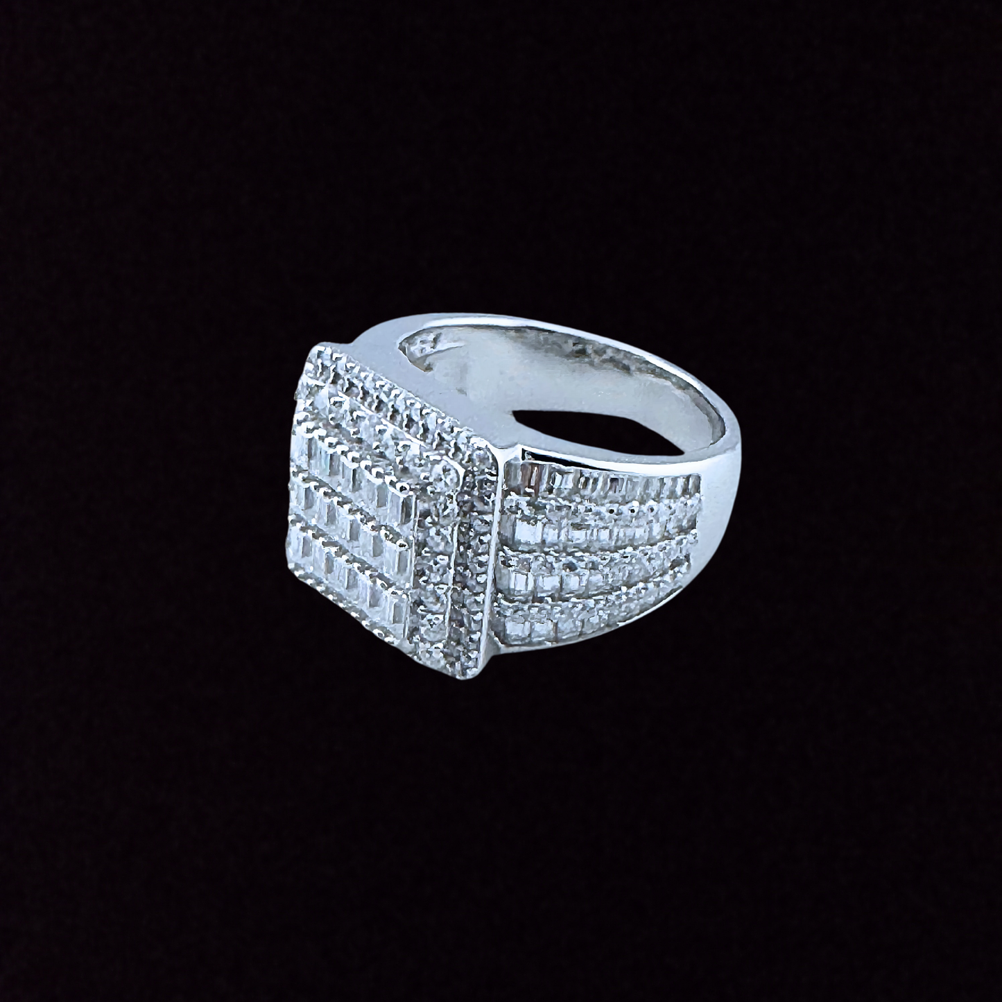 Square Championship Moissanite Ring