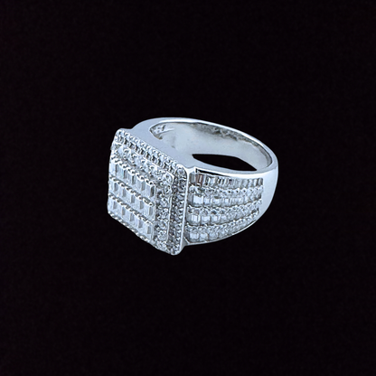 Square Championship Moissanite Ring