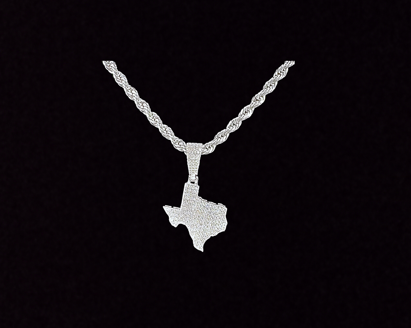 Moissanite in 925 Sterling Silver Texas Pendant