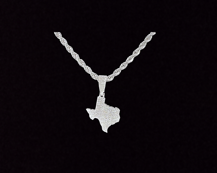 Moissanite in 925 Sterling Silver Texas Pendant