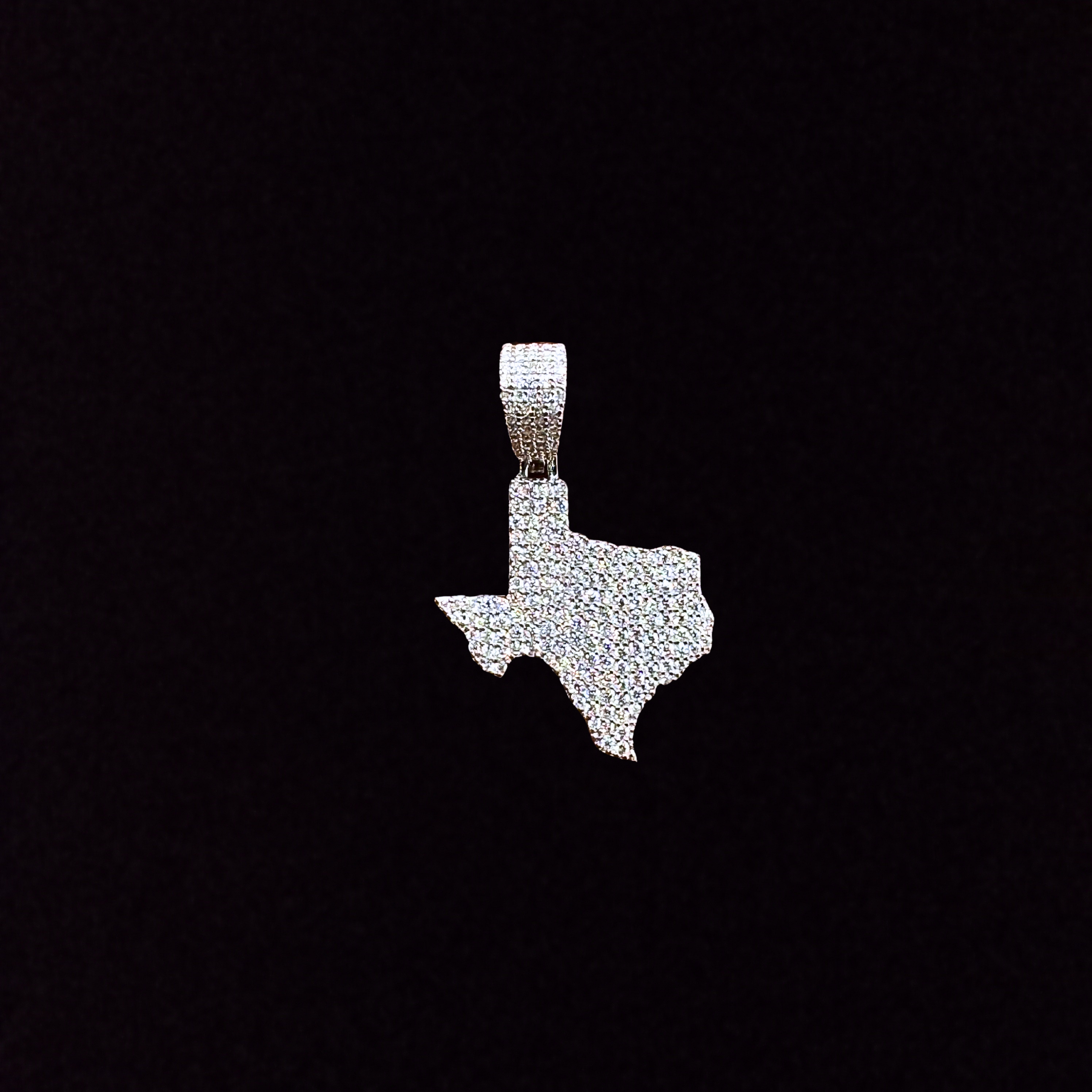 Moissanite in 925 Sterling Silver Texas Pendant