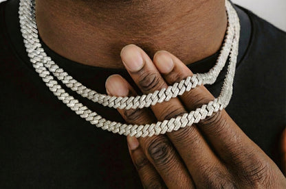 8.5MM Moissanite Diamond Cuban Necklace