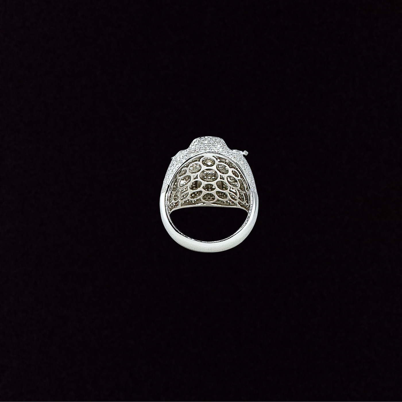 Moissanite in 925 Sterling Silver Cross Ring