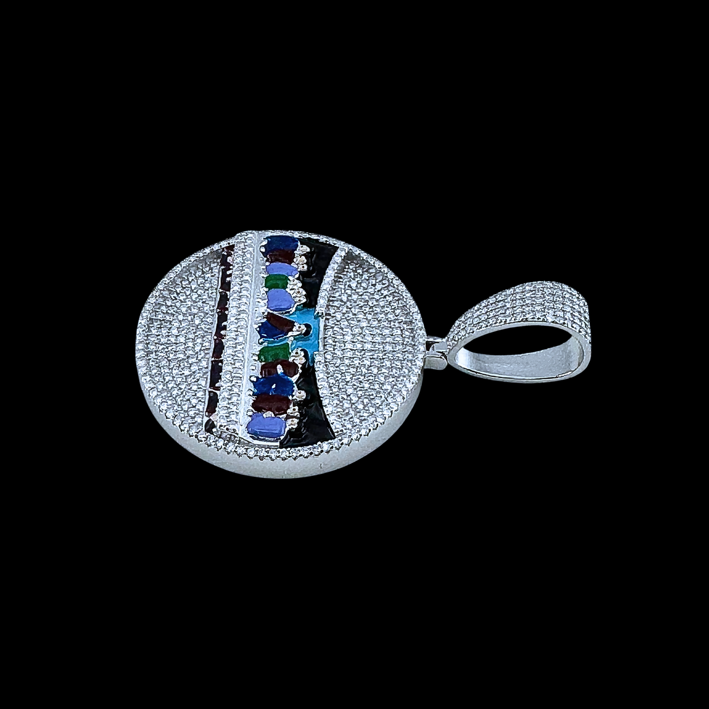 Moissanite Colored Last Supper Pendant