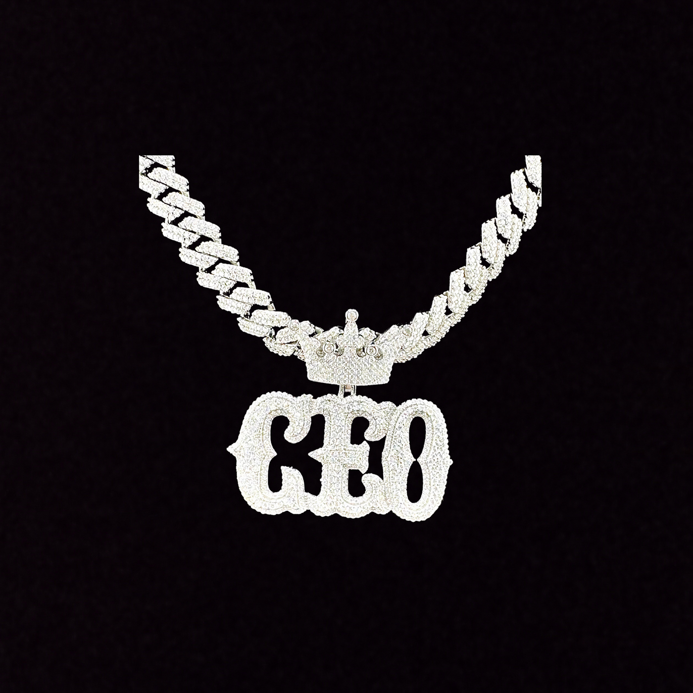 Moissanite in 925 Sterling Silver CEO Pendant
