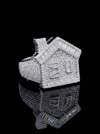 Moissanite Trap House Ring