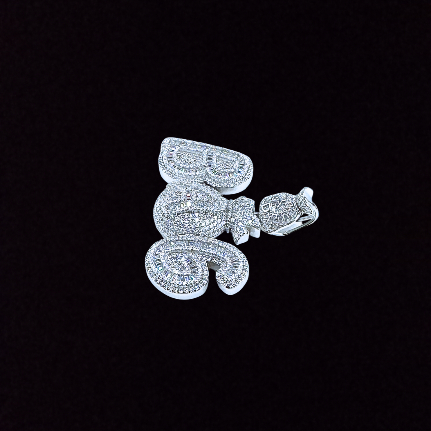 Moissanite in 925 Sterling Silver BAG Money Bag Pendant