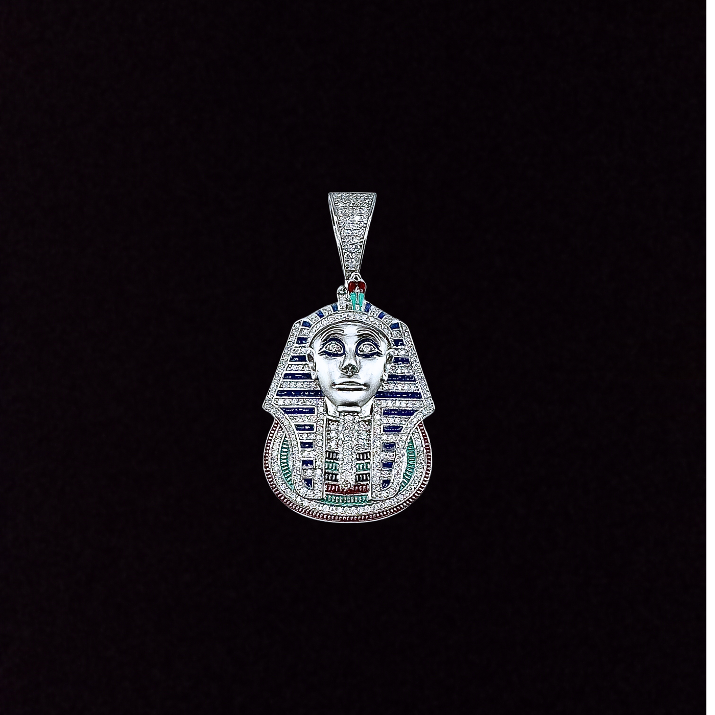 925 Sterling Silver and Moissanite Pharaoh Pendant