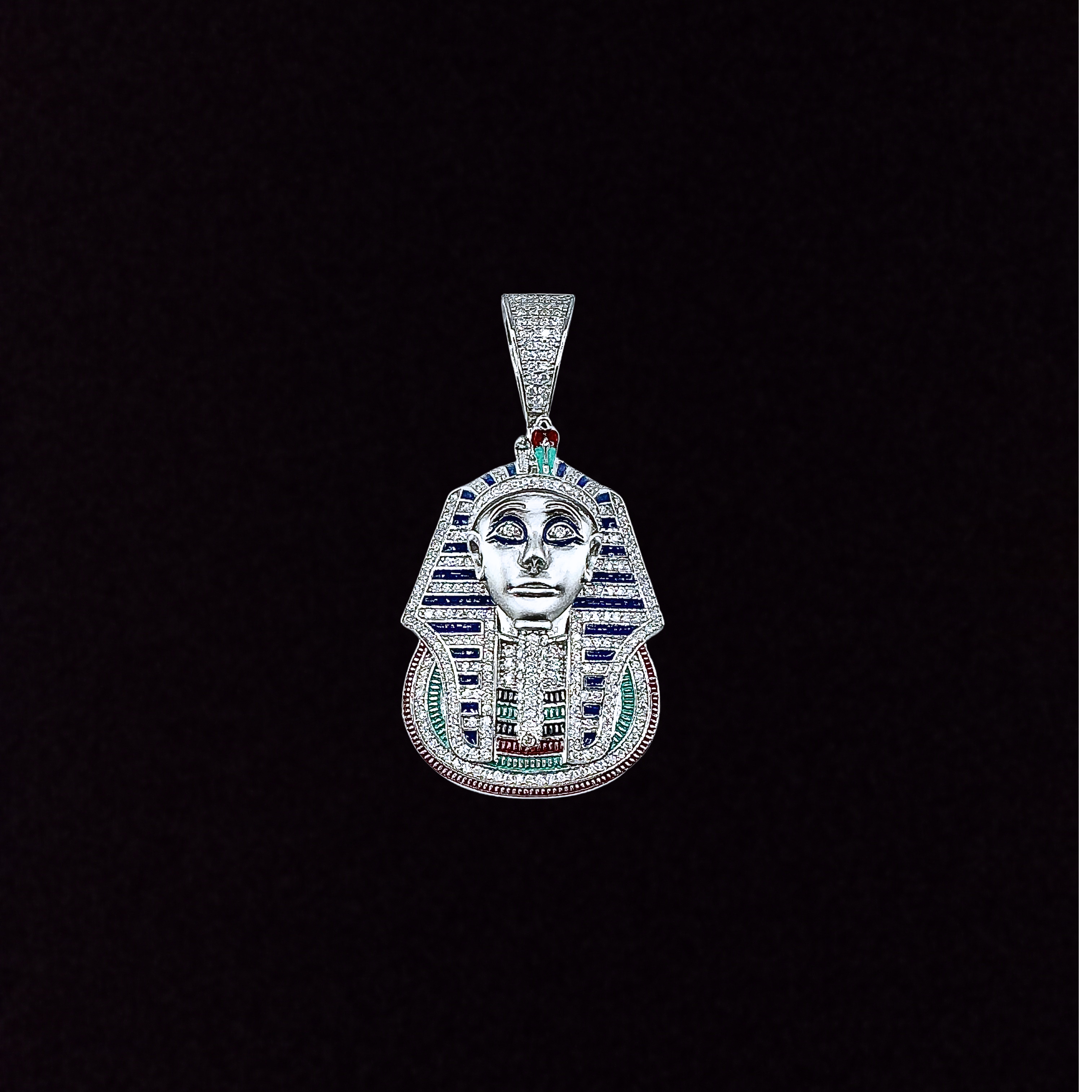 925 Sterling Silver and Moissanite Pharaoh Pendant