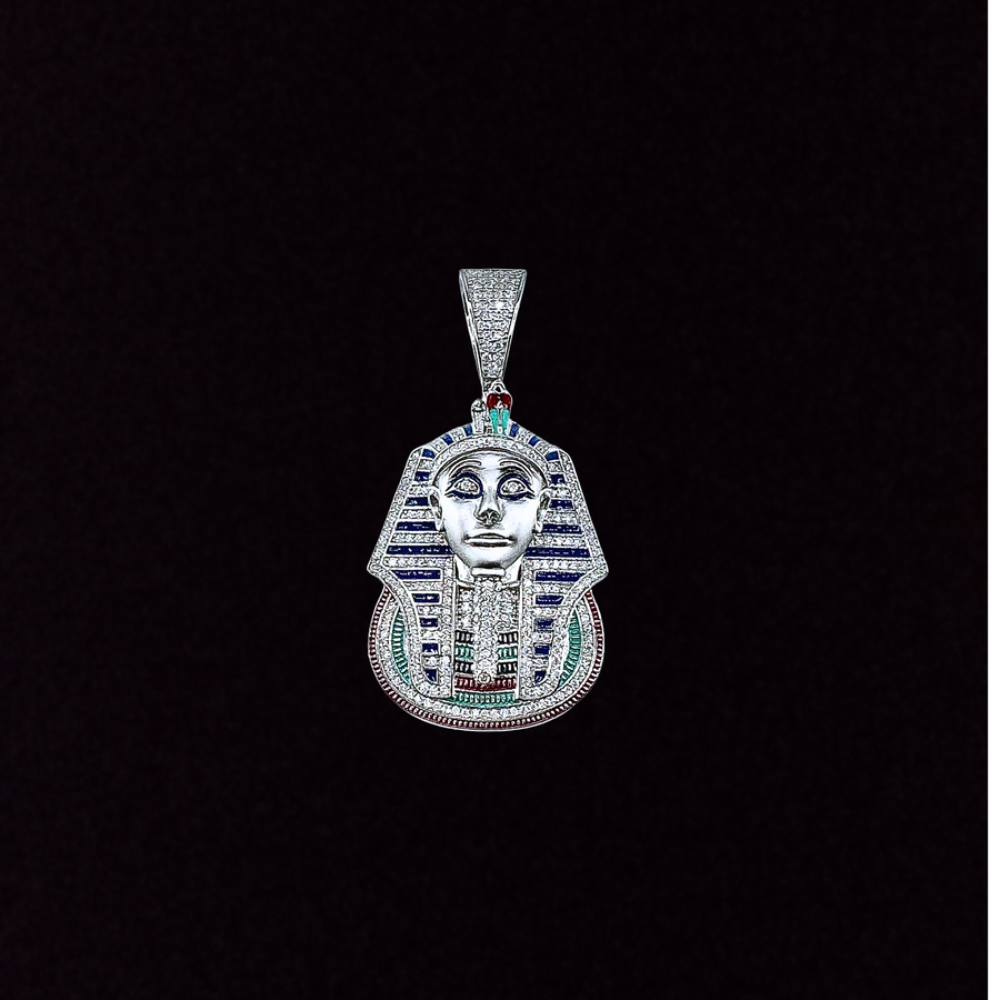 925 Sterling Silver and Moissanite Pharaoh Pendant