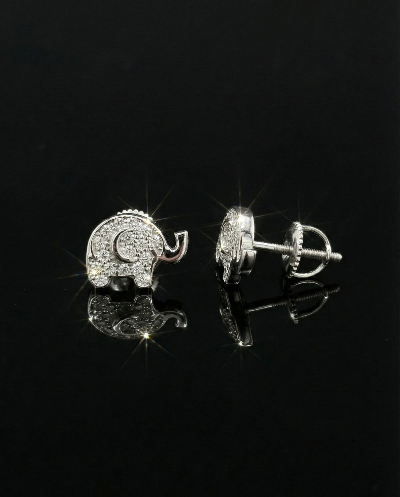 Good Luck Elephant Moissanite Earrings