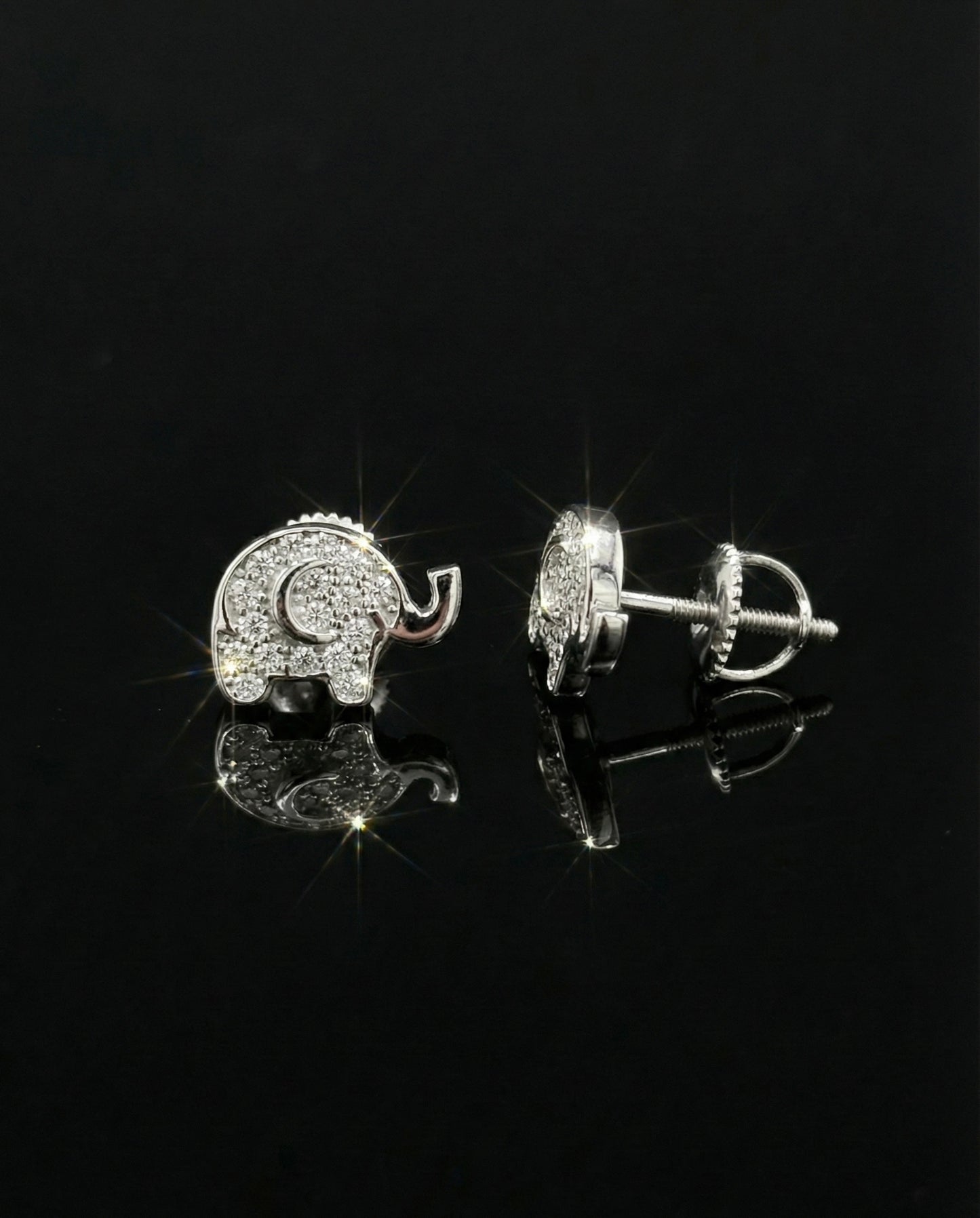 Good Luck Elephant Moissanite Earrings