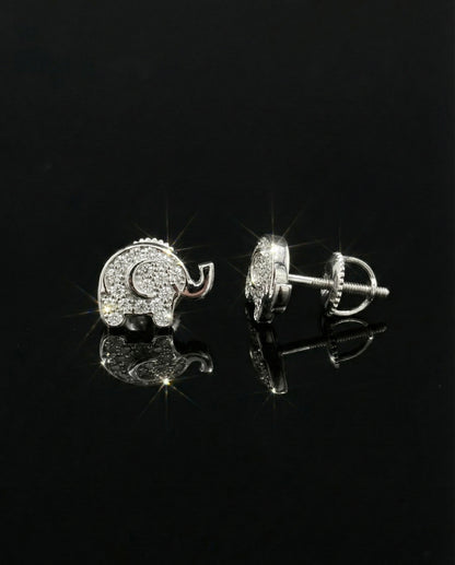 Good Luck Elephant Moissanite Earrings