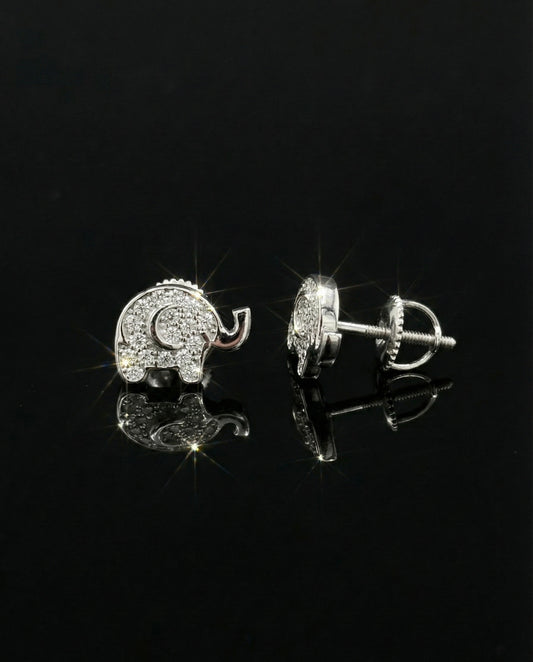 Good Luck Elephant Moissanite Earrings