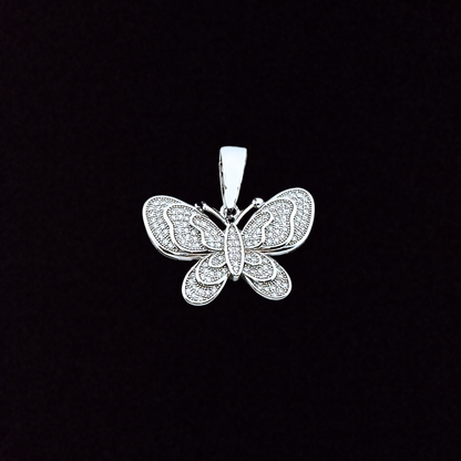 Iced Out Butterfly Moissanite Pendant