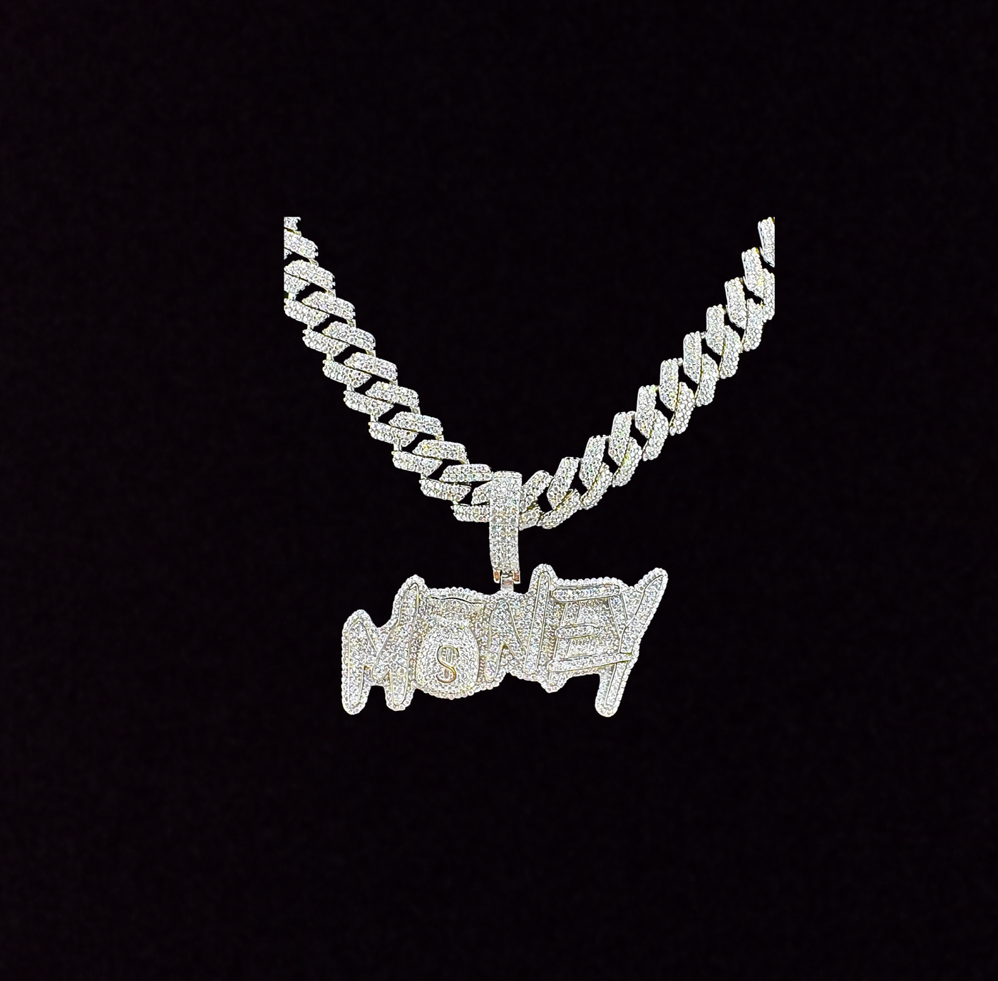 Moissanite in 925 Sterling Silver Money Pendant