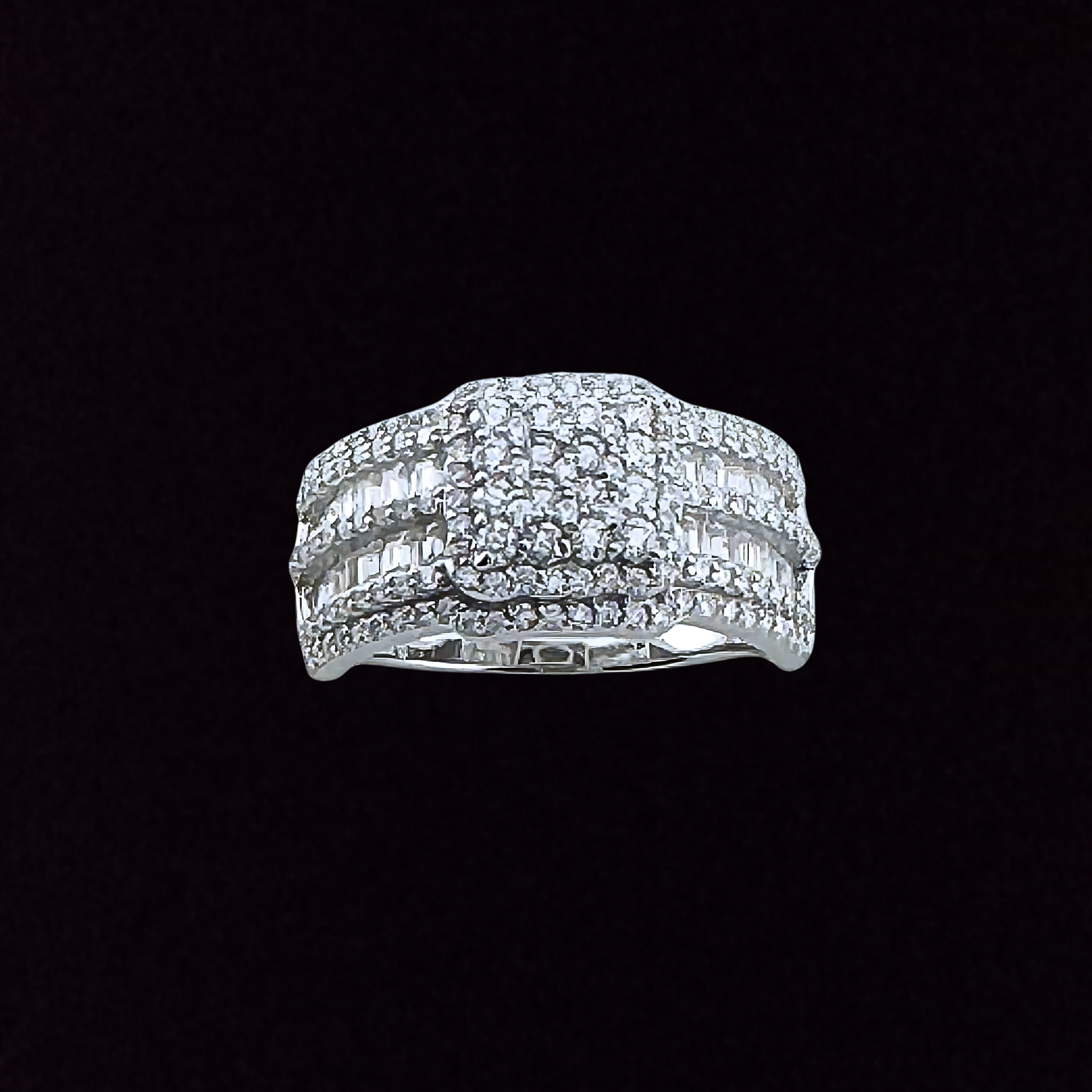 Moissanite in 925 Sterling Square Silver Ring