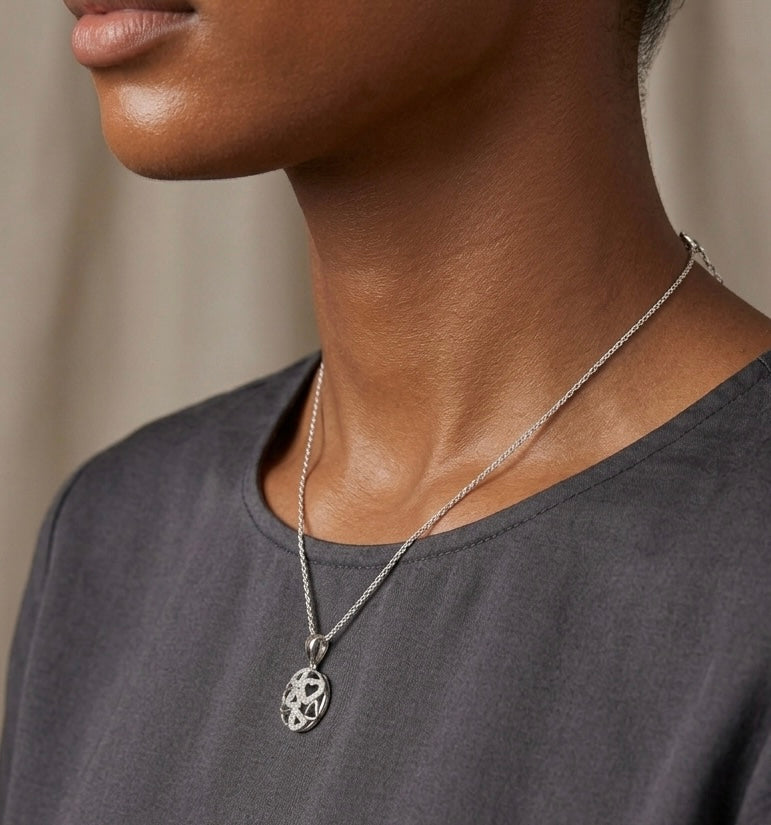 Infinite Hearts Moissanite Pendant