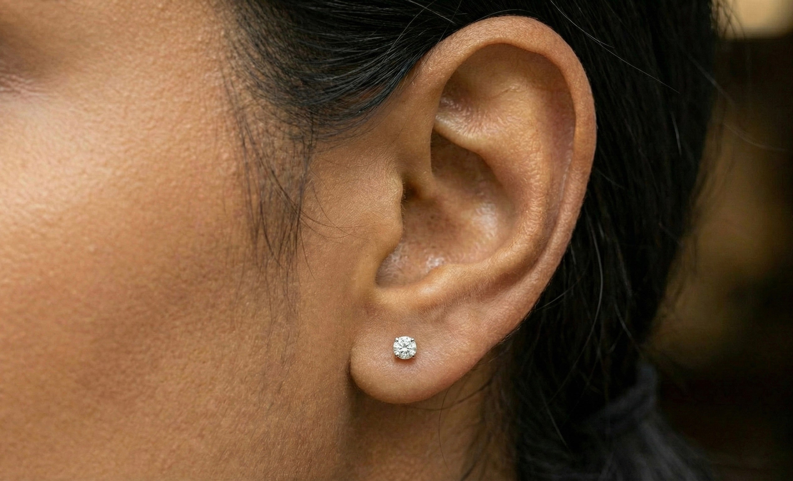 3MM (0.25Ct) Brilliant Cut Moissanite Stud Earrings