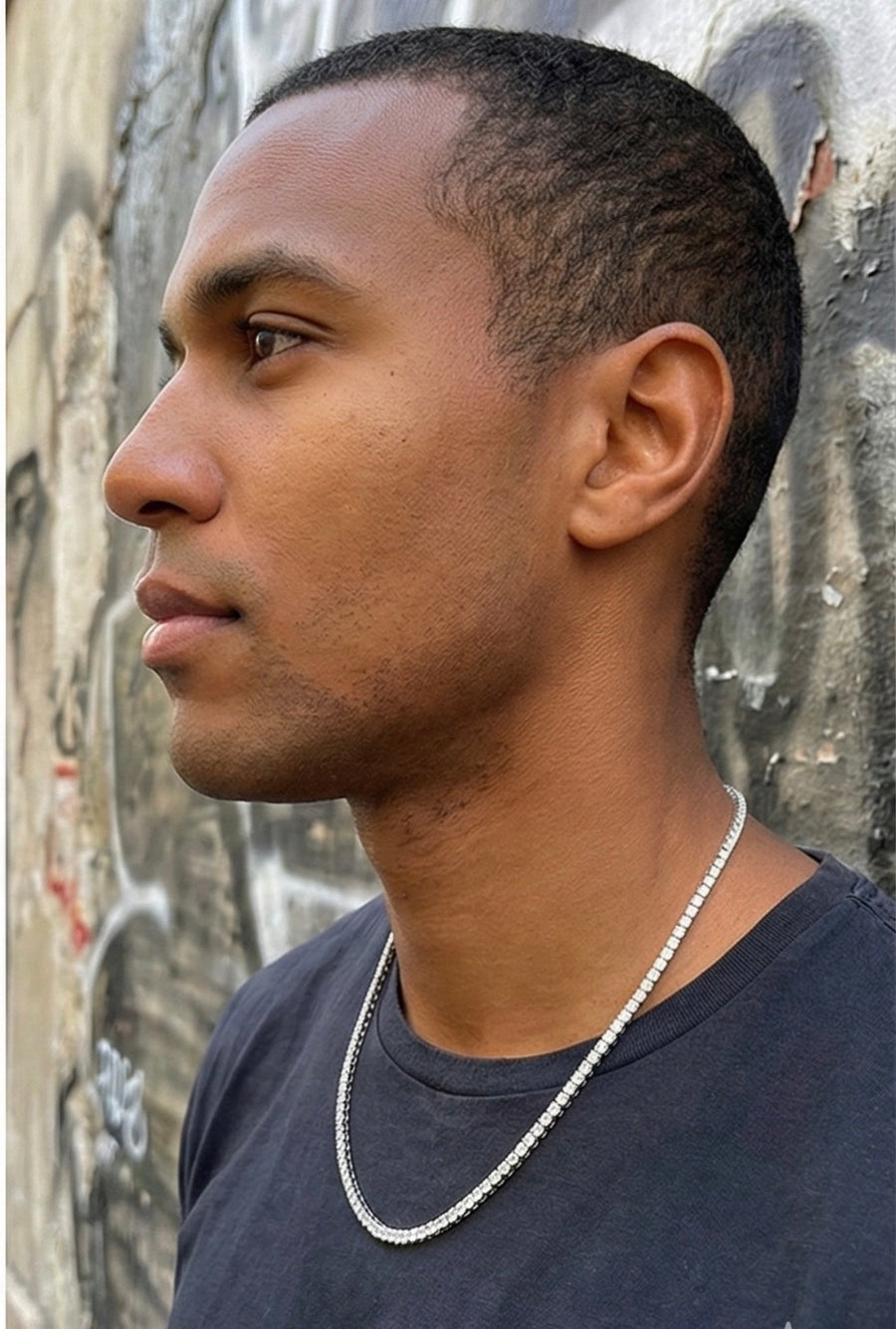 3MM Moissanite Diamond Tennis Necklace