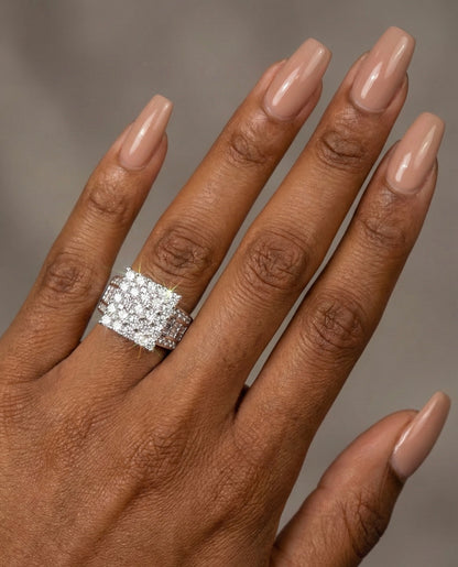 Over Sized Cinderella Moissanite Ring