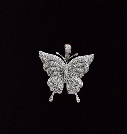 Moissanite Large Butterfly Pendant