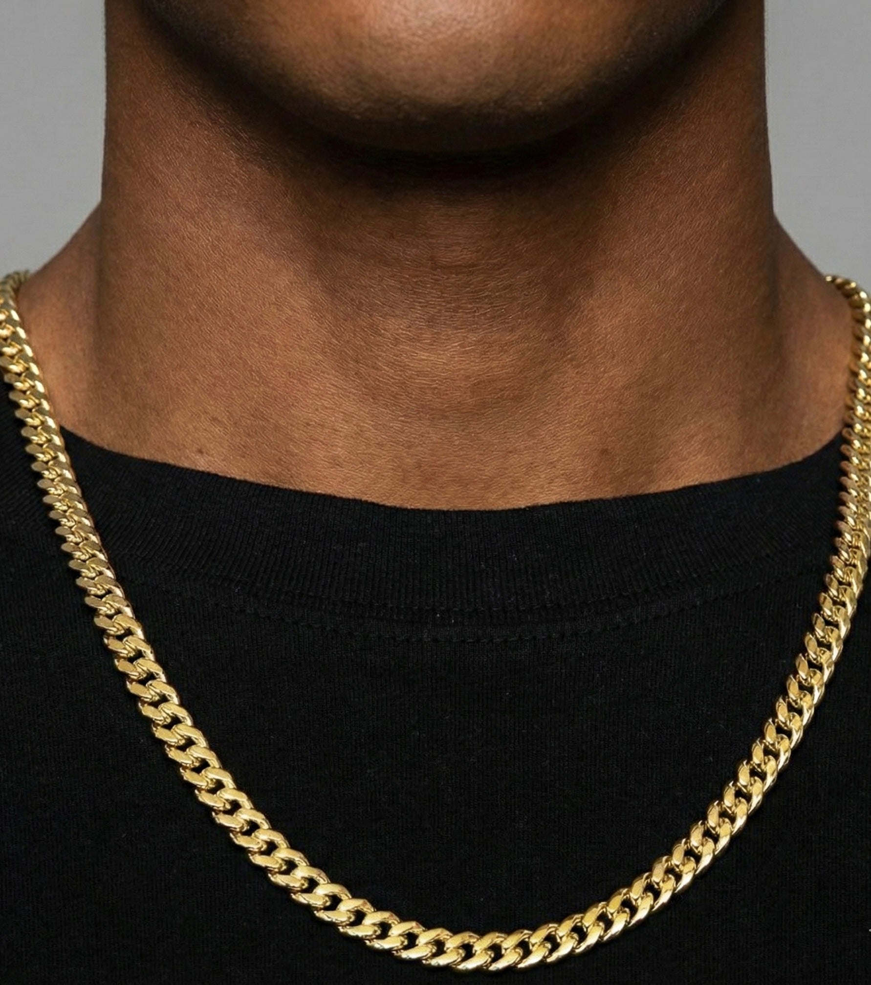 8MM Miami Cuban Chain In 18K Yellow Gold