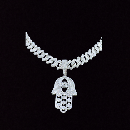 Open Hamsa/Fatima Hand Pendant