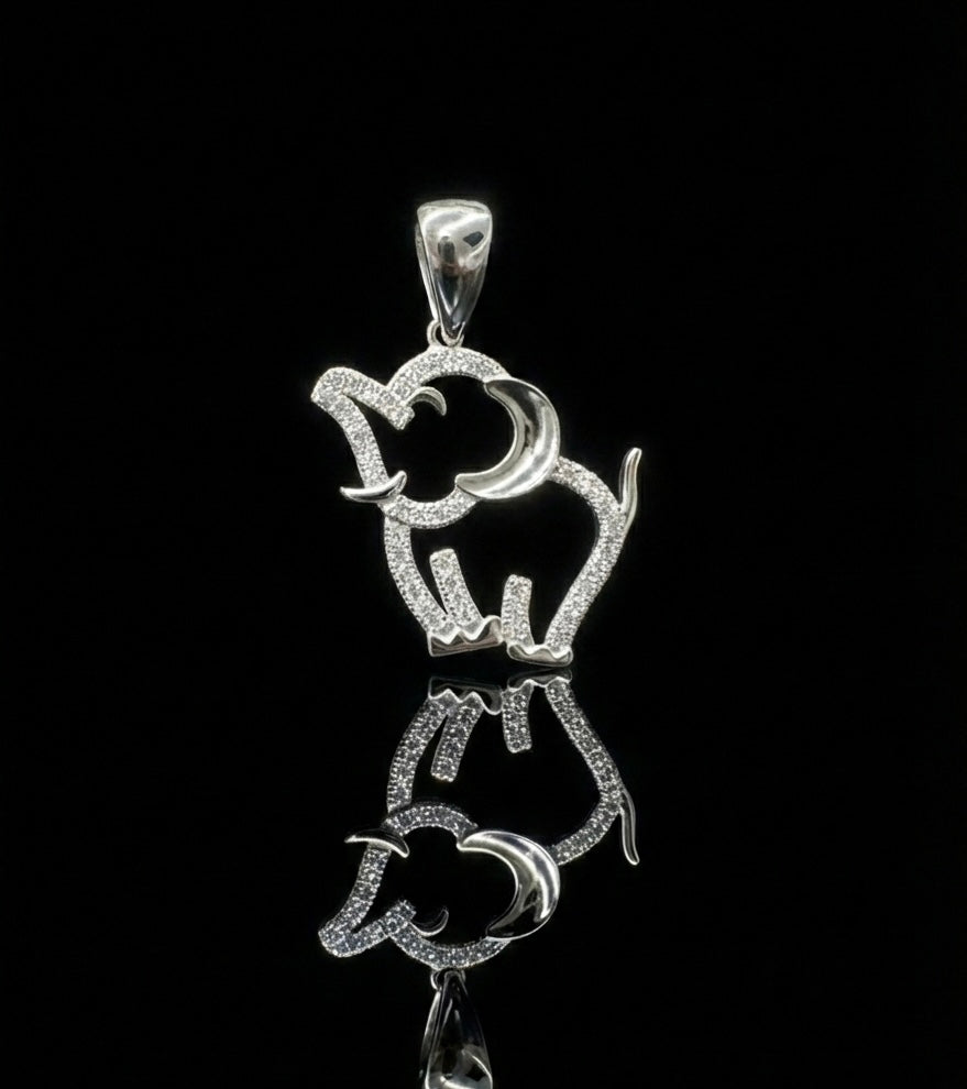 Elephant Moissanite pendants