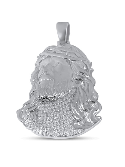 Jesus Head Moissanite Pendant