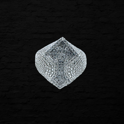 Moissanite Pave Cross Ring