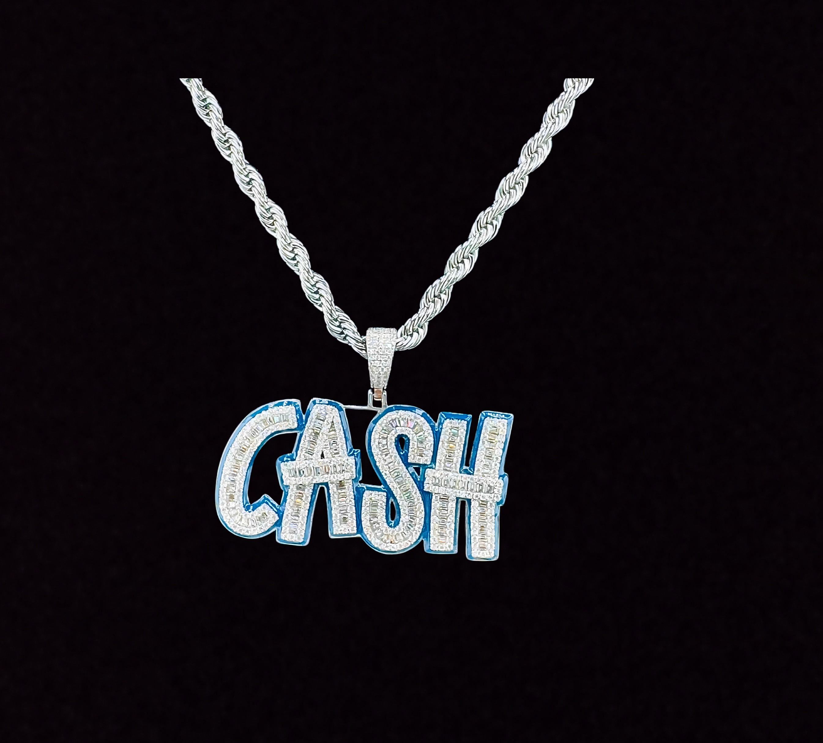 Moissanite in 925 Sterling Silver CASH  Pendant